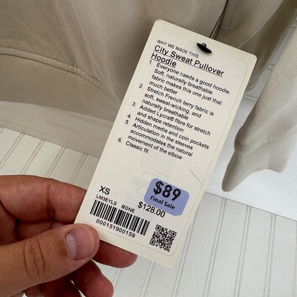 NEW Lululemon City Sweat Pullover Hoodie XS Bone - Picture 2 of 7